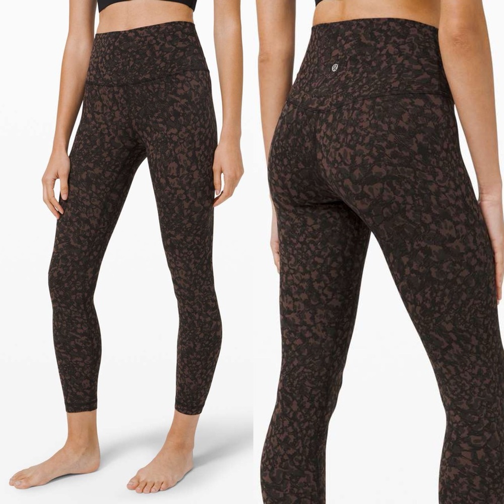 Lululemon Align Pant II 25" Leggings Wild Thing Camo Brown Yoga Athleisure.   17